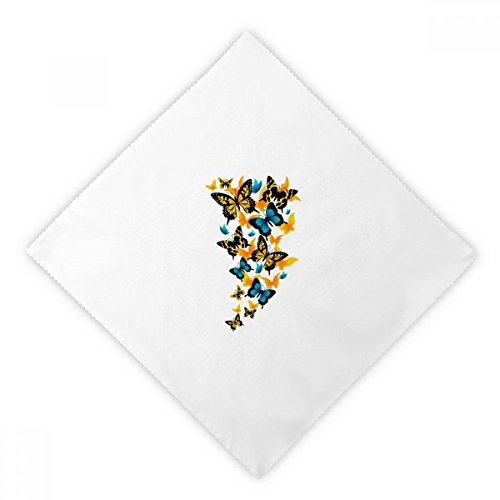 Serviettes tissu papillons anti-gaspillage blanches lavables 47cm x2 - 2