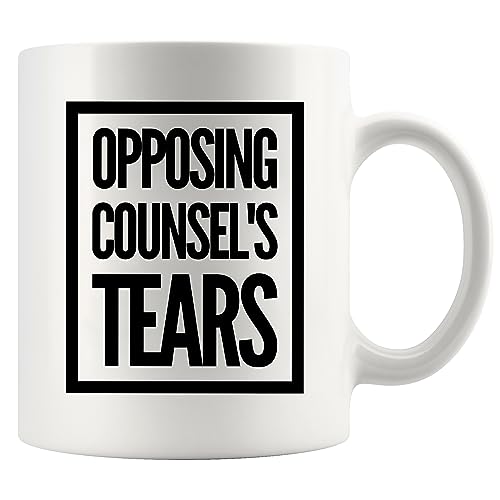 Panvola Opposing Counsel's Tears Lawyer Law Student Teacher Attorney Ceramic Coffee Mug 11oz White...