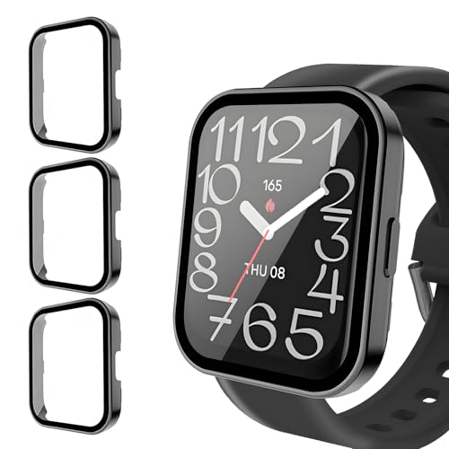 Coque Amazfit Bip 5 Unity Suoman rigide PC avec protection ecran intégrée lot de 3 noir