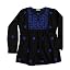 Ayurvastram Pure Cotton Hand Embroidered Boho Peasant Blouse - Front Yoke Embroidery, Round Neck, Full Sleeves, Boho Top Tunic