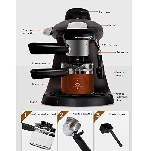 L@LILI Kaffeemaschine 250 ML Italienische Espresso Automatische Elektrische Kaffeemaschine Cappuccino Milch Milch… – Bild 5