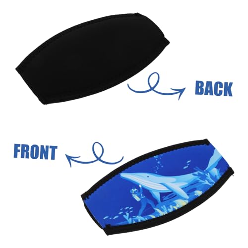 Correa de buceo elástica Mikikit funda suave azul para evitar tirones de pelo 3
