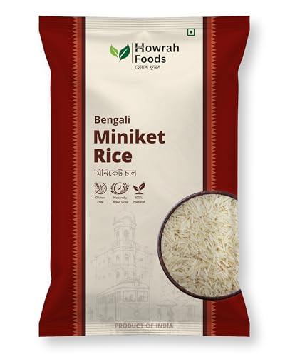 Image of HOWRAH FOODS Miniket Rice 1 Kg | Premium Slender Long Grain Bengali Rice | Soft, Fluffy & Non-Sticky | Ideal for Daily Meals with Dal & Curry | Hygienically Packed | Authentic Taste of Bengal