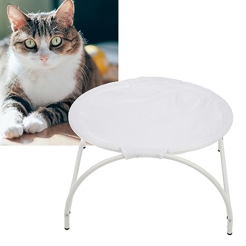 Cama de Rede para Animais de Estimação, Cama de Rede de Gato Lavável Removível Elevada Com Estrutura