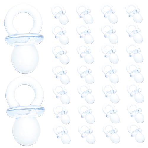 SUPVOX Timeless Baby Shower Decor 50 Pack Mini Pacifiers Funny Pacifier Shower Favors for Boys Girls Prizes