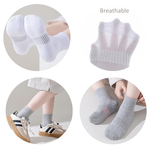 Marchare Kids Athletic Socks Half Cushioned Crew Socks Ankle Socks Kids Cotton Sport Socks4