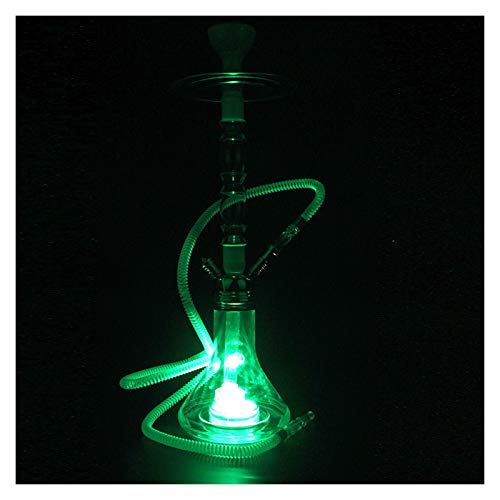 XIAOFANG Transparentes Shisha-Set mit 1 Schlauch, LED-Licht, Keramik, Wasserpfeifenschüssel, Nargile für Sheesha… – Bild 6