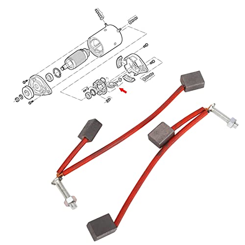 2pcs Starter Brush 103347301,KIMISS Metal 114 01 2034AS Generator Brush Set for 2008 and Up
