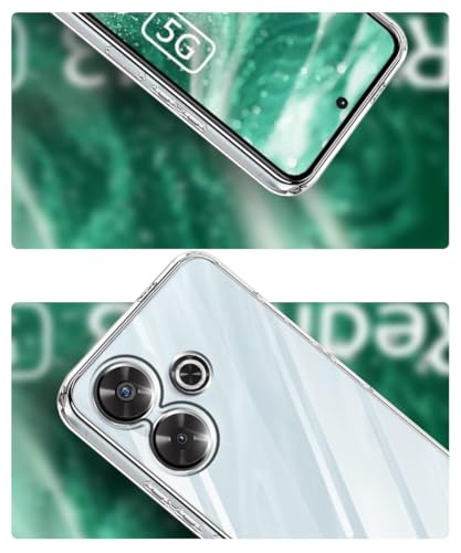 Image of WOW IMAGINE Crystal Clear Transparent Back Case Cover for Mi Redmi 13 5G | Poco M6 Plus 5G | Full Device & Camera Protection Shockproof TPU | Flexible Silicone Back Cover Case - Transparent