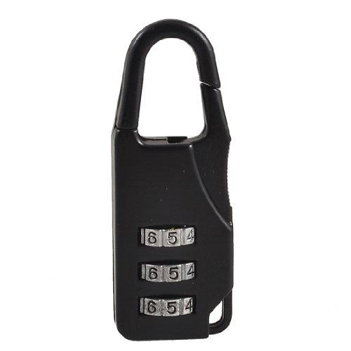 Image of Aexit Metal 3 Padlocks & Hasps Digits Jewelry Necklace Box Combination Password Combination Padlocks Padlock Black