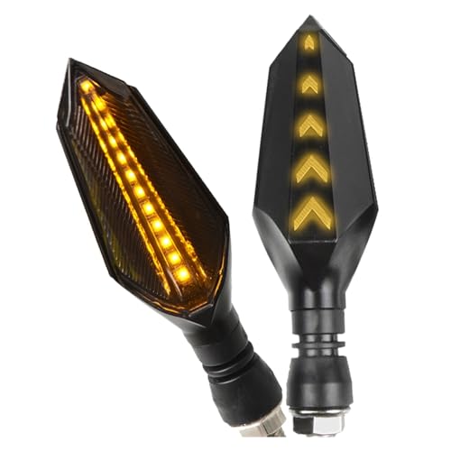 Luces de señal de Giro para Motocicleta, LED Triangulares, Indicadores de señales Giro secuenciales para Kawa&Saki er6n z650 Ni&nja 300 Ver&sys 650 Z900 Pilotos Intermitentes