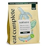 Saturo Trinkmahlzeit - Vegane Trinknahrung als Mahlzeitersatz - Banana | Blanced Powder mit reichlich Protein & 5600 kcal | Pulver mit wertvollen Nährstoffen | 14 Shakes, 1,4kg
