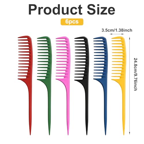 Set de 6 Peines Rat Tail para Estilizado Profesional miniatura 5