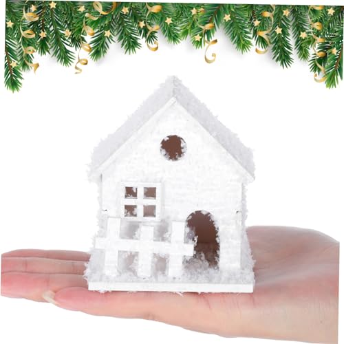 Casitas de madera navideñas LED, el regalo perfecto de decoración festiva para hogar y oficina 4