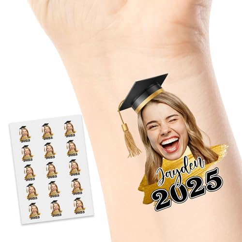 YESCUSTOM Personalized Graduate Temporary Tattoos