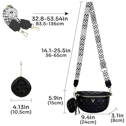 Sac banane matelassé diamant chic avec sangle ajustable confortable - 2