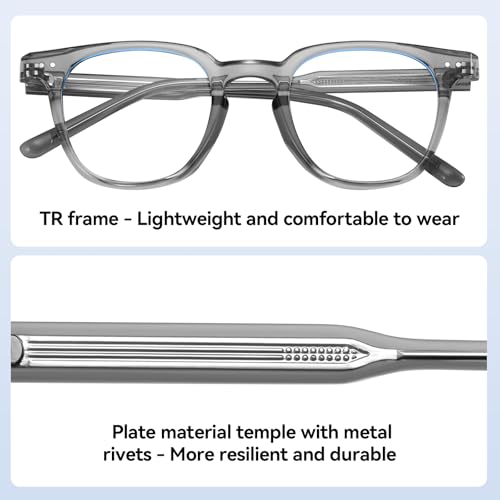 Image of Dollger Square Blue Light Blocking Glasses Women Men Computer Eyeglasses Fashion Light Weight TR90 Blue Light Glasses