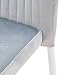 Tuoni, Juego de 4 sillas océano, terciopelo celeste, desenfundable, diseño elegante, ideal...