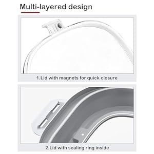 30lbs dog food storage container collapsible pet food container with sliding lid cat food storage container with scoop dry food for most pets grey   cucciolini doodles