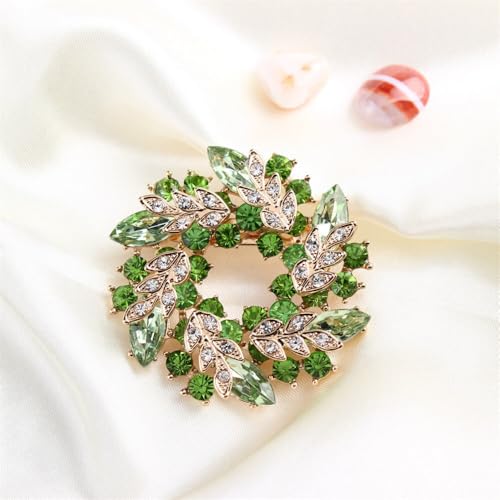 Image of Colorful Rhinestone Crystal Sunflower Brooch Pin for Women Dress Hat Decoration