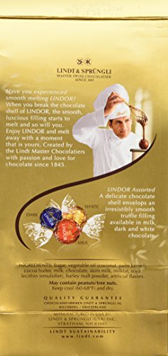Lindt LINDOR Assorted Chocolate Truffles, Kosher, 8.5 Ounce, Pack of 6