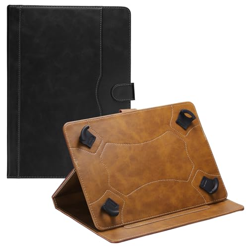 Housse pour Tablet Antirayures en Cuir PU - Étui Protecteur 30x21.5 cm Noir Multifonction Support