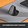 Logitech Lift Left Vertical Ergonomic Mouse, Left-Handed, Wireless, Bluetooth or Logi Bolt USB, Quiet clicks, 4 Buttons, Compatible with Windows/macOS/iPadOS, Laptop, PC - Graphite