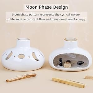 ZenBless 3 in 1 Incense Holder for Palo Santo Sticks Sage Bundles Cone Incense, Handcrafted Ceramic Incense Burner Holder Ash Catcher with Chimney, Smudge Bowl for Yoga Meditation Room Home Decor ZenBless 3 in 1 Incense Holder for Palo Santo Sticks Sage Bundles Cone Incense Handcrafted Ceramic Incense Burner Holder Ash Catcher with Chimney Smudge Bowl for Yoga Meditation Room Home Decor