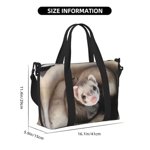 Bolsa de hombro de gran capacidad con hurones: ligereza y espacio unisex para viajar 4