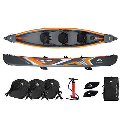 WASSERSPORT EUROPA Aqua Marina AIR-C Inflatable Kajak Aufblasbares Kayak Kanu 478cm 3 Person