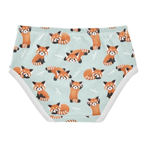 Girls Underwear Soft Cotton Cute Red Panda Kids Panties in Sizes 2/3t, 4t, 5t, 6 and 82