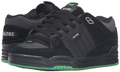 Image of Globe Mens Fusion Skate Shoes, Black /Black /Green, 14 M US