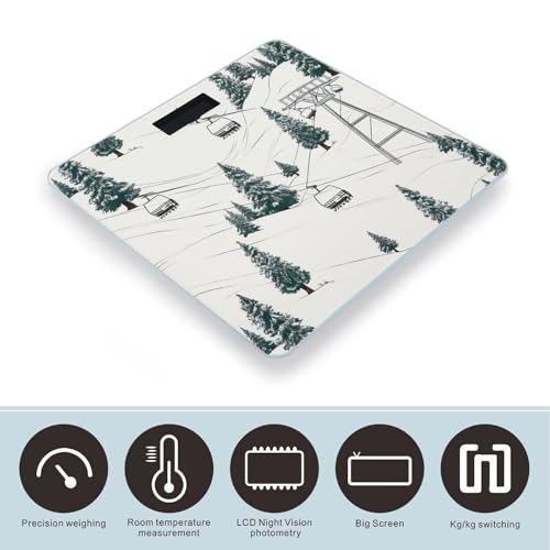 Báscula digital de baño con vidrio templado 400 lb miniatura 3