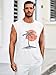 Runcati Mens Sleeveless Tank Tops Workout Gym Muscle Shirts Palm Tree Vintage Hawaiian Summer Beach T Shirts White