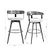 Glamour Home Beck Beige Linen Fabric Bar Stool with Natural Wood Backrest and Legs