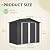DWVO 6x4ft Storage Shed for Outdoors, Metal Sturdy Weatherproof Tool Locker with Secure Door and Ventilation for Equipment, Mowers, Bikes, Outdoor Spaces, Dark Gray