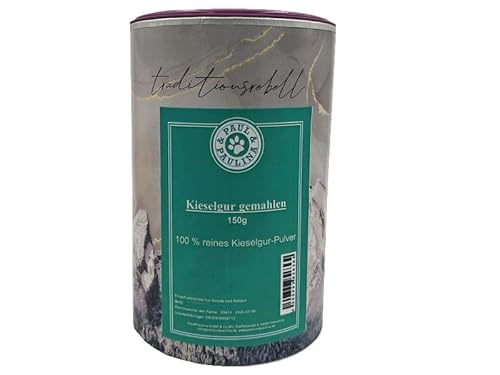 Paul & Paulina Kieselgur gemahlen 150g I Kieselerde Einzelfuttermittel für Hunde und Katzen I Auch zur Fellpflege bei Floh und Milbenbefall Paul & Paulina Kieselgur gemahlen 150g I Kieselerde Einzelfuttermittel für Hunde und Katzen I Auch zur Fellpflege bei Floh und Milbenbefall