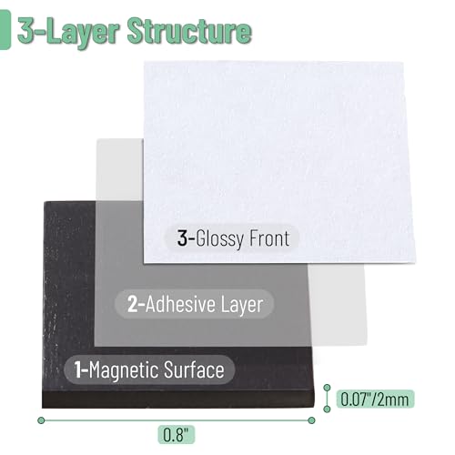 Image of Mr. Pen- Self Adhesive Magnet Square, 150 pcs, Flexible and Extra Thin | 0.8 inchx0.8 inch, Magnetic Square with Adhesive Backing, Perfect for Crafts, DIY Projects & Decorative Magnet
