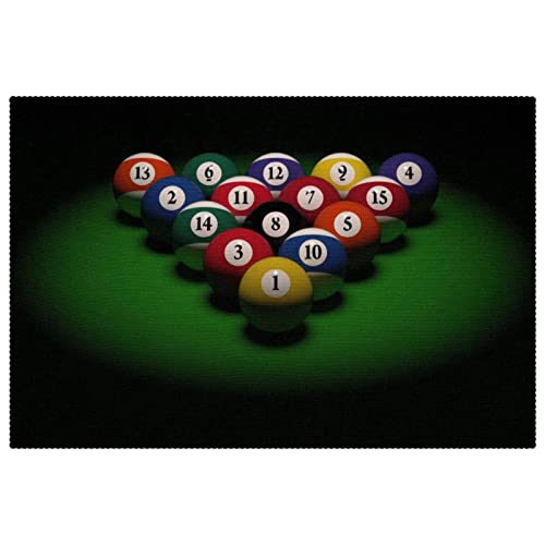 Set de table boule de billard antidérapant et résistant à la chaleur pour dîner chic x6 - 2