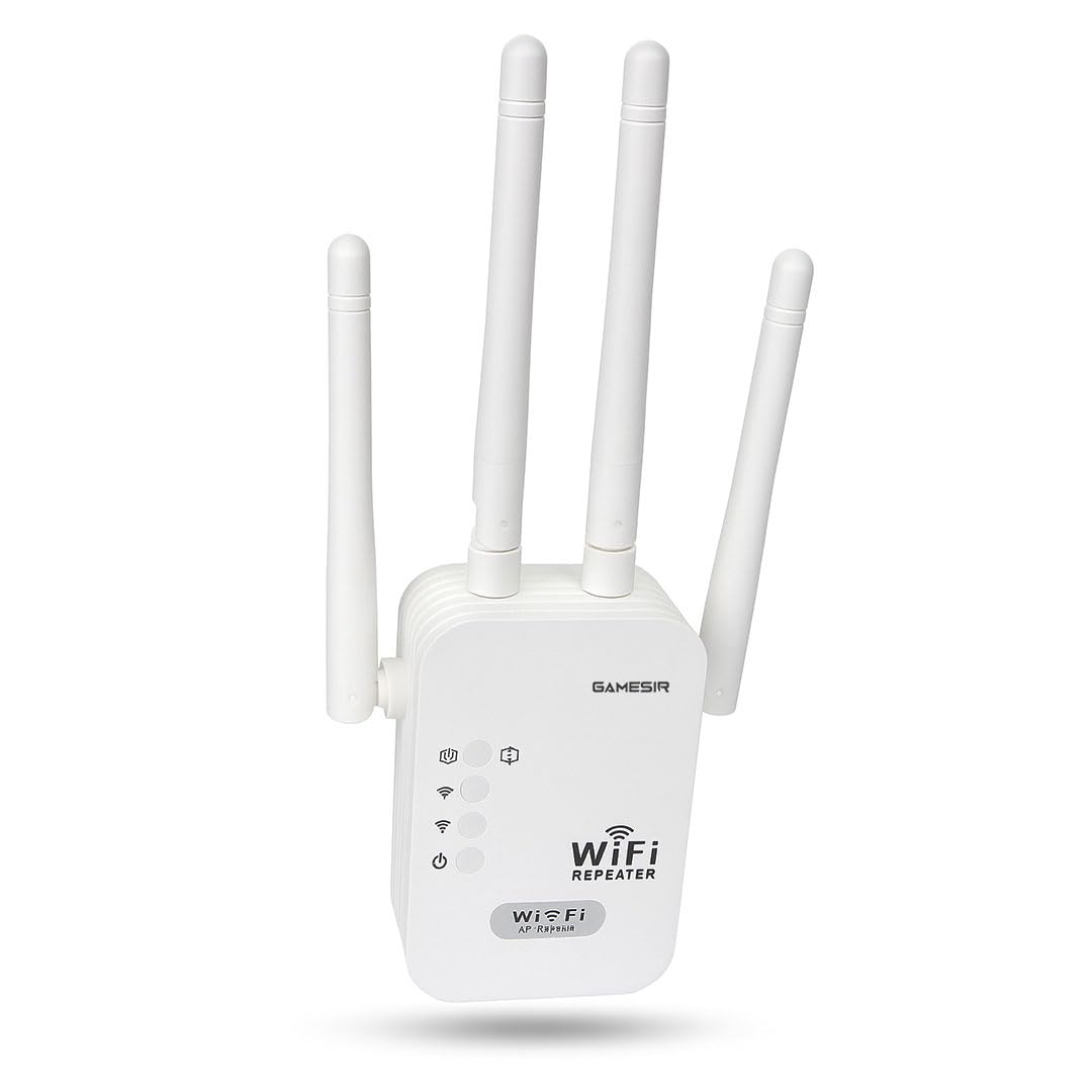GameSir WiFi Repeater 300Mbps Wireless Range Extender | 4 High-Gain Antennas | WiFi Signal Booster for Home, Office, Router | Supports WPS, AP & Repeater Mode-image-43