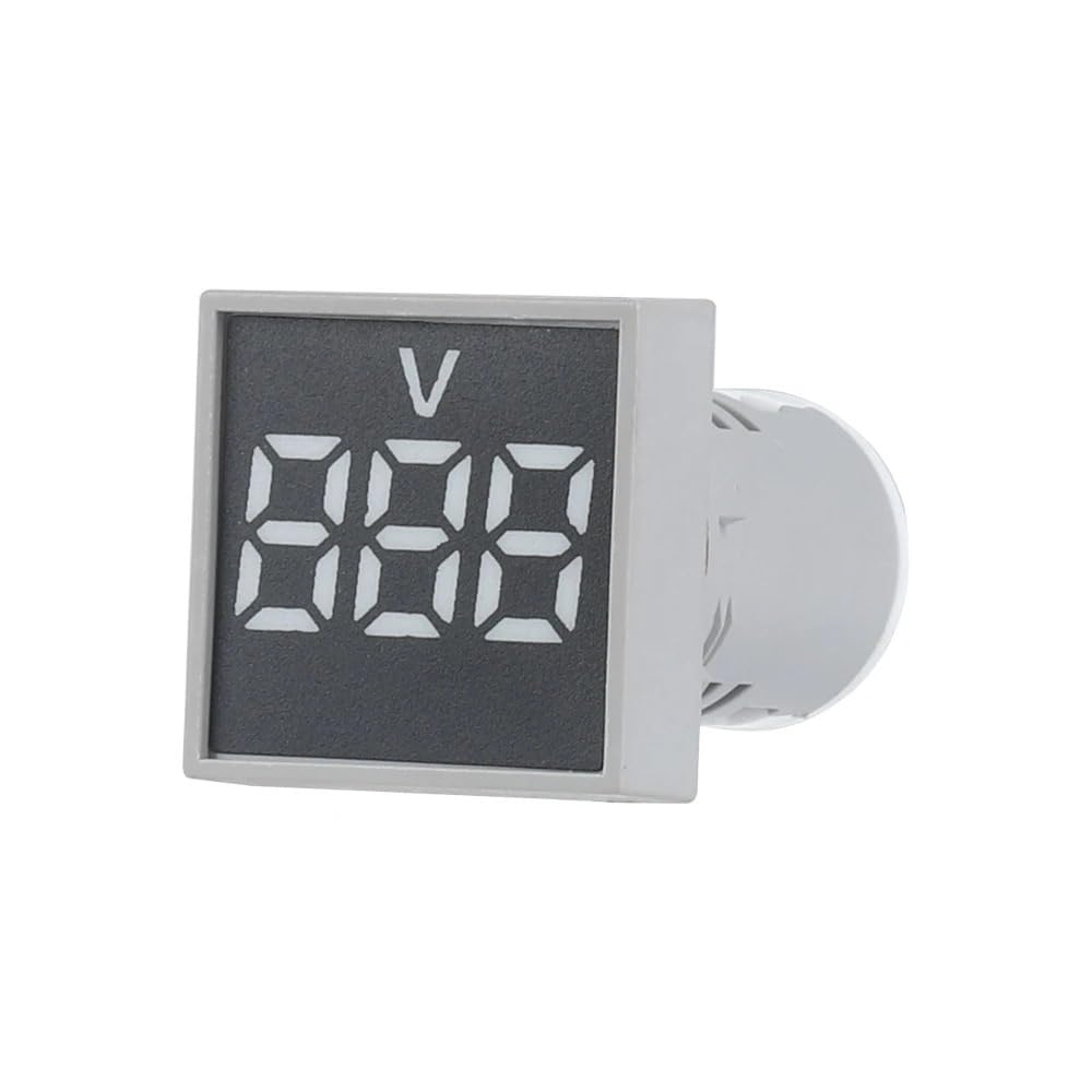 AUOQKQUT 1PC AD16-22VS Indicator Voltmeter 22MM AC 20-500V Square Panel LED white AC20-500V 48 * 48MM