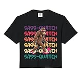 Retro Vintage Funny SASS-Squatch Sassy Sasquatch Bigfoot Comfort Colors Crop Top