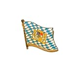 Flaggen-Pins (geschwungen), Größe ca. 20 mm, Hartemaille, vergoldet Die Pins besitzen einen Steckverschluss mit dem man sie problemlos an die Kleidung anstecken kann.