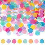Yatrosynth 1cm Konfetti Rund, ca. 6000 Stück Glitzer Konfetti Bunt, Mehrfarbig Runde Streudeko Tischdeko, für Luftballons, Geschenkbox, für Geburtstag Hochzeit Party Dekoration(50g) - Farbe