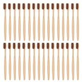 Healeved 30 Stück Teiliges Bambus-zahnbürsten Erwachsene Weiche Borsten Sanfte Reinigung Nachhaltiger Bambusgriff Kompakt und Reisefreundlich für Camping Hotels und Urlaubsunterkünfte