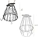 Rustic State Adjustable Metal Wire Hanging Pendant Light Cage, Lamp Shade, Bulb Cover Guard, Lighting Fixture - Industrial Vintage DIY Project - Set of 8 - Black