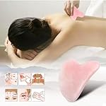 Gua Sha Jade Stone Gua Sha Massage Tool, Guasha Tool for Face and Body Skin Massage. Tools for SPA Acupuncture, Pink Stone for Body Face Neck and Eye, Skin Care Gift for Woman (Pink) - Image 5