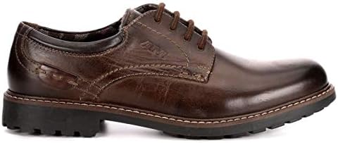 AM Shoes Mens Leather Lace Up Oxford Dress Shoes, Brown, US 11 | Image 1