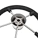 Stainless Steel Boat Steering Wheel,5 Spoke 13 1/2 Inch Dia Non Slip Grip Fits 3/4 Inch Shaft, Universal for Boats Yachts Speedboats Ships Marine Steering Wheel