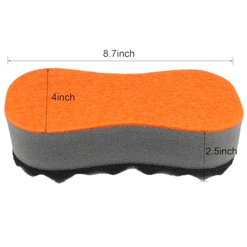 Image of Multipurpose Car Wash Sponge with Heavy-Duty Scrubbing Layer, High Absorbency, Scratch-Free, Durable, 8.7 inch inchx4 inch inchx2.5 inch inch - 2 Pack